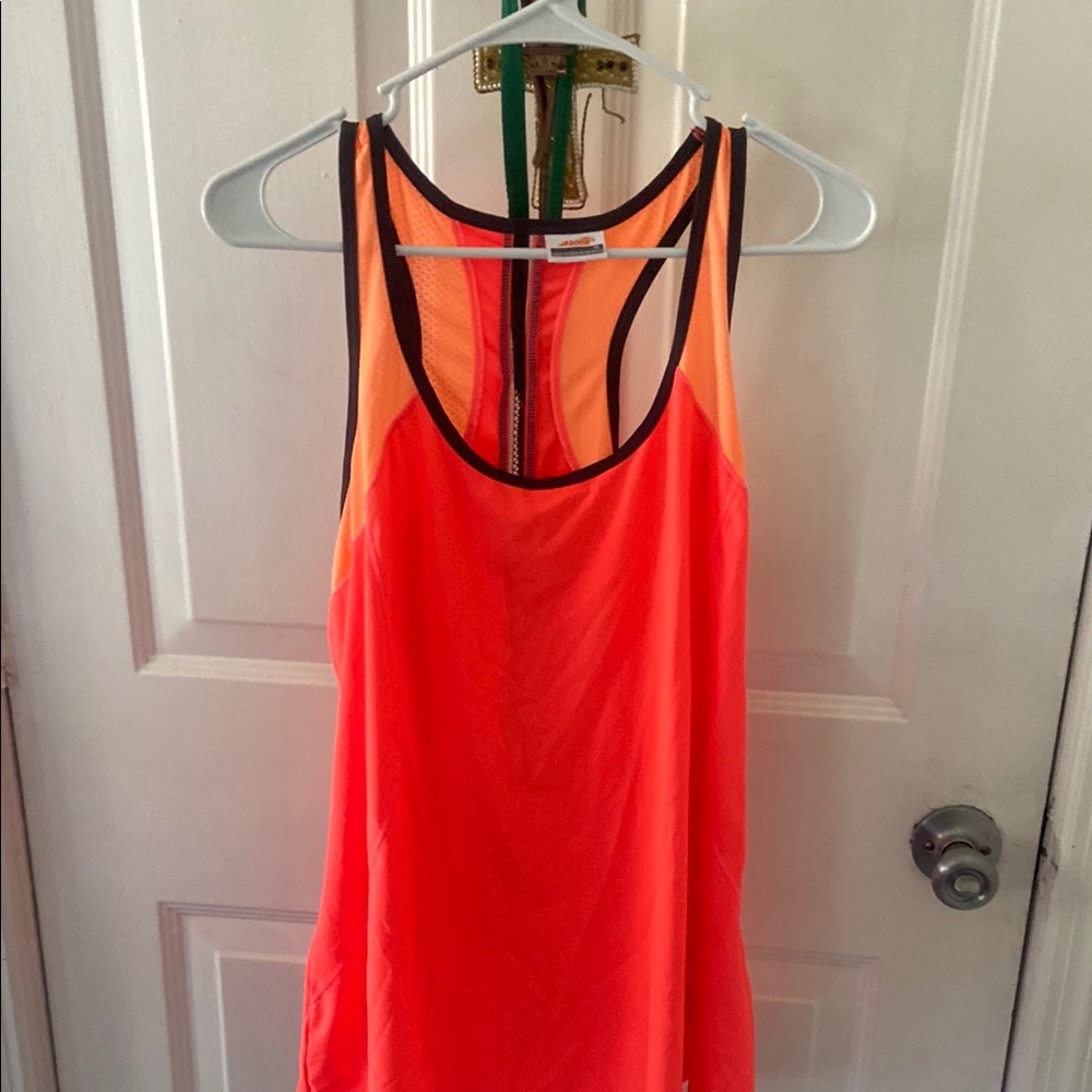 Avia Neon Orange Racerback Tank with Black Trim